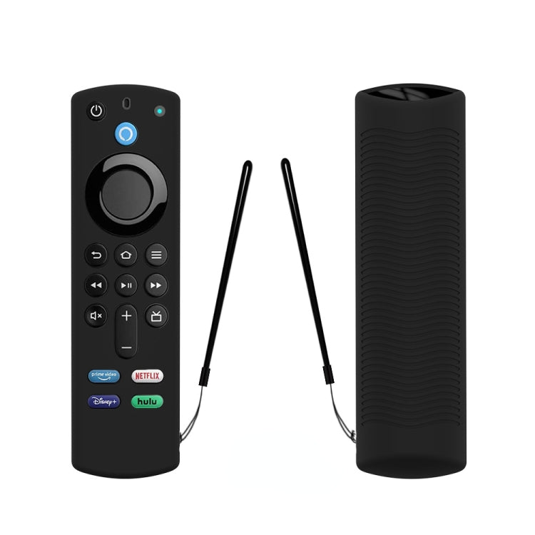 2 PCS Y27 For Alexa Voice Remote 3rd Gen Silicone Non-slip Protective Cover(Black) - Consumer Electronics by buy2fix | Online Shopping UK | buy2fix