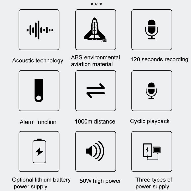CR-80 50W Handy Megaphone Speaker Bullhorn Siren Alarm with Voice Recorder Random Color - Consumer Electronics by buy2fix | Online Shopping UK | buy2fix