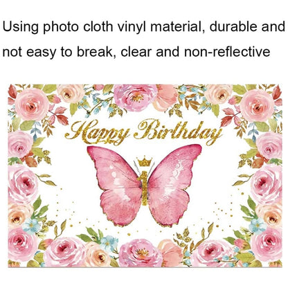 1.5m x 1m Butterfly Pattern Photography Backdrop Birthday Party Decoration Background Cloth(MDT10442) - Camera Accessories by buy2fix | Online Shopping UK | buy2fix