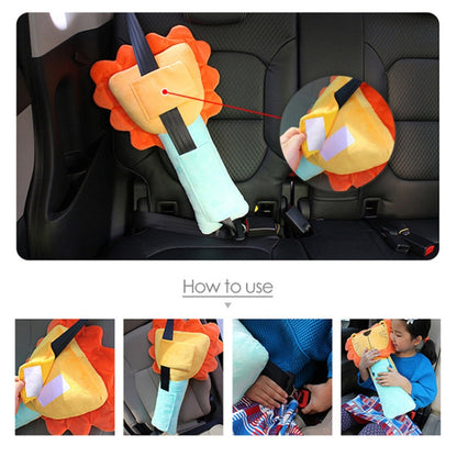 50cm Children Car Belt Cartoon Shoulder Protector Pillow(Fox) - In Car by buy2fix | Online Shopping UK | buy2fix