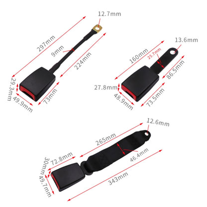 Universal 3-point Car Retrofit Seat Belt With Emergency Locking(Iron Buckle) - In Car by buy2fix | Online Shopping UK | buy2fix