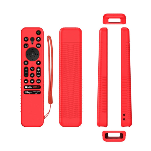Y56 Voice Remote Silicone Anti-Fall Protective Case For Sony RMF-TX800U/C/P/T/900U(Red) - Consumer Electronics by buy2fix | Online Shopping UK | buy2fix