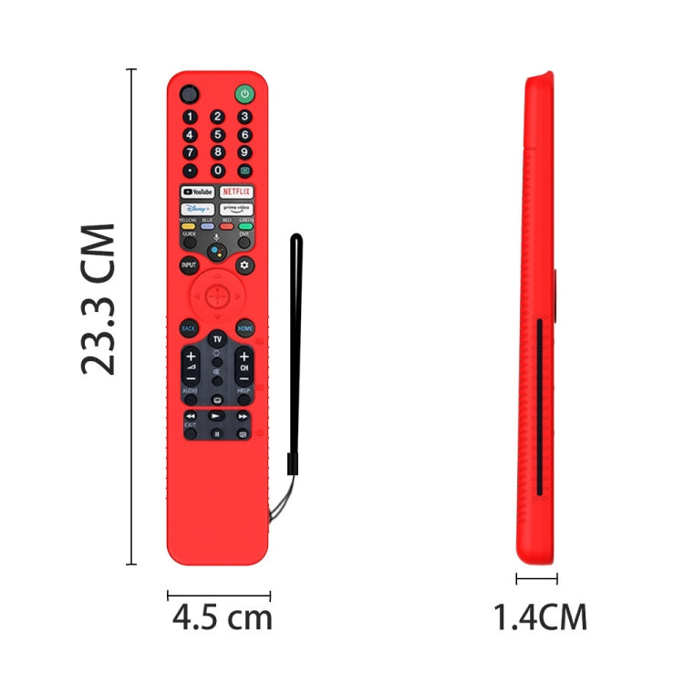 For Sony RMF/MG3-TX520U Y52 Voice Remote Anti-Drop Silicone Protective Cover(Red) - Consumer Electronics by buy2fix | Online Shopping UK | buy2fix