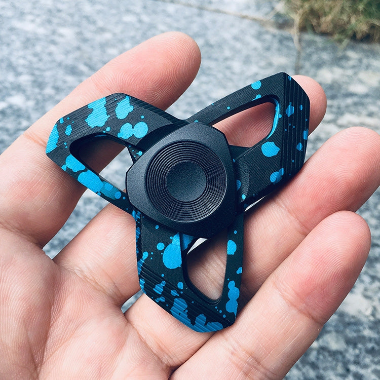 CKFSL Fingertip Gyroscopy EDC Hand Spinner Metal Stress Relief Toys(Blue Spots) - Spinning Toys by buy2fix | Online Shopping UK | buy2fix
