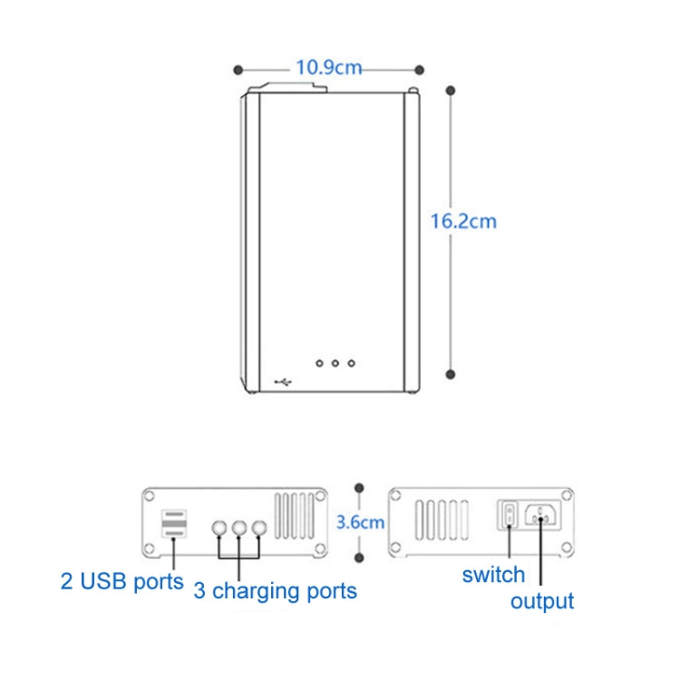 for DJI Mavic 3 YX 1 to 5 Charger With Switch(EU Plug) - DJI & GoPro Accessories by buy2fix | Online Shopping UK | buy2fix