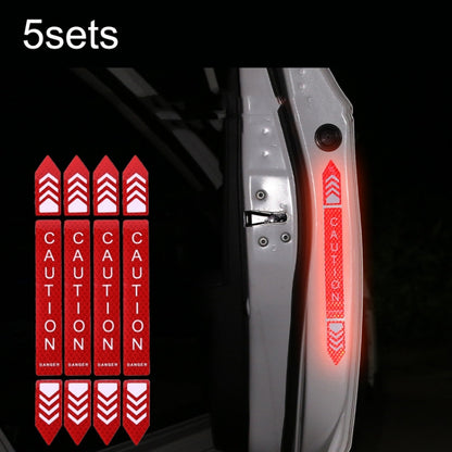 5sets Car Opening Door Anti-Collision Safety Warning Reflector(Diamond Red) - In Car by buy2fix | Online Shopping UK | buy2fix