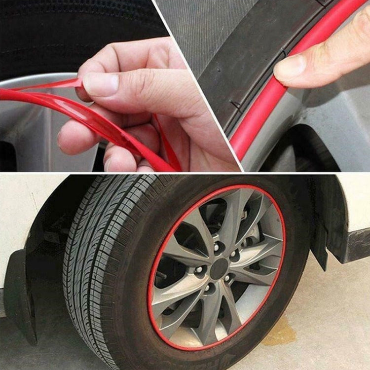 8m/roll Car Wheel General Sticker Modified Protection Sticker Anti-collision Strip(Red) - In Car by buy2fix | Online Shopping UK | buy2fix