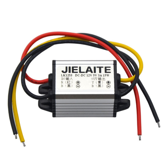 JIELAITE LK1253 15W Aluminum Alloy Intelligent Protection Waterproof Car Power Converter(12V to 3.7V/3A) - In Car by JIELAITE | Online Shopping UK | buy2fix
