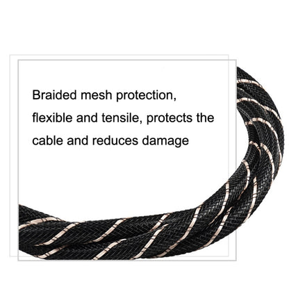 EMK HB/A6.0 SPDIF Interface Digital High-Definition Audio Optical Fiber Cable, Length: 1.5m(Black White Net) - Audio Optical Cables by EMK | Online Shopping UK | buy2fix