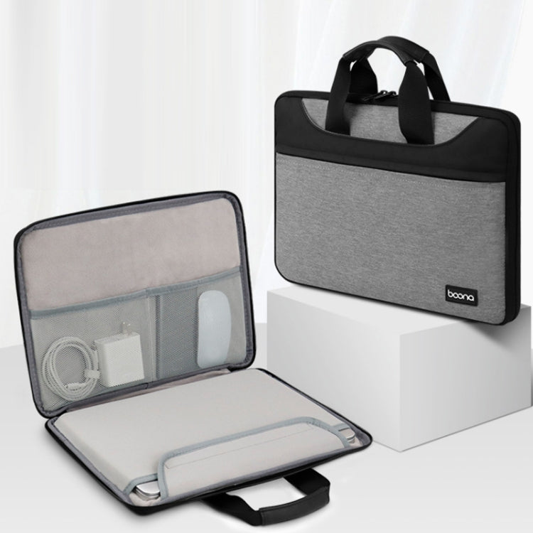 Baona BN-I003 Oxford Cloth Full Open Portable Waterproof Laptop Bag, Size: 11/12 inches(Gray+Power Bag) -  by Baona | Online Shopping UK | buy2fix