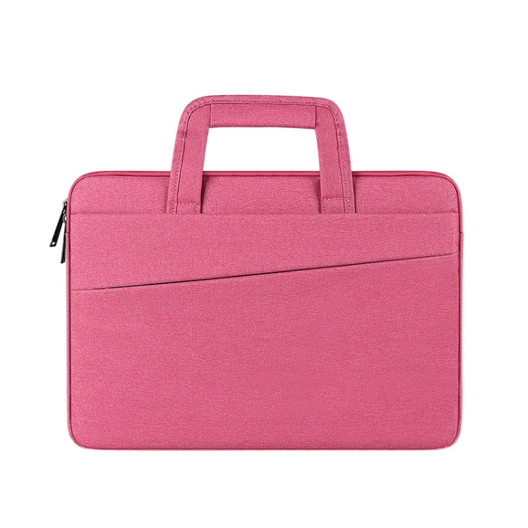 ST03 Waterproof Laptop Storage Bag Briefcase Multi-compartment Laptop Sleeve, Size: 15.6 inches(Rose Pink) - 15.6 - 17 inch by buy2fix | Online Shopping UK | buy2fix