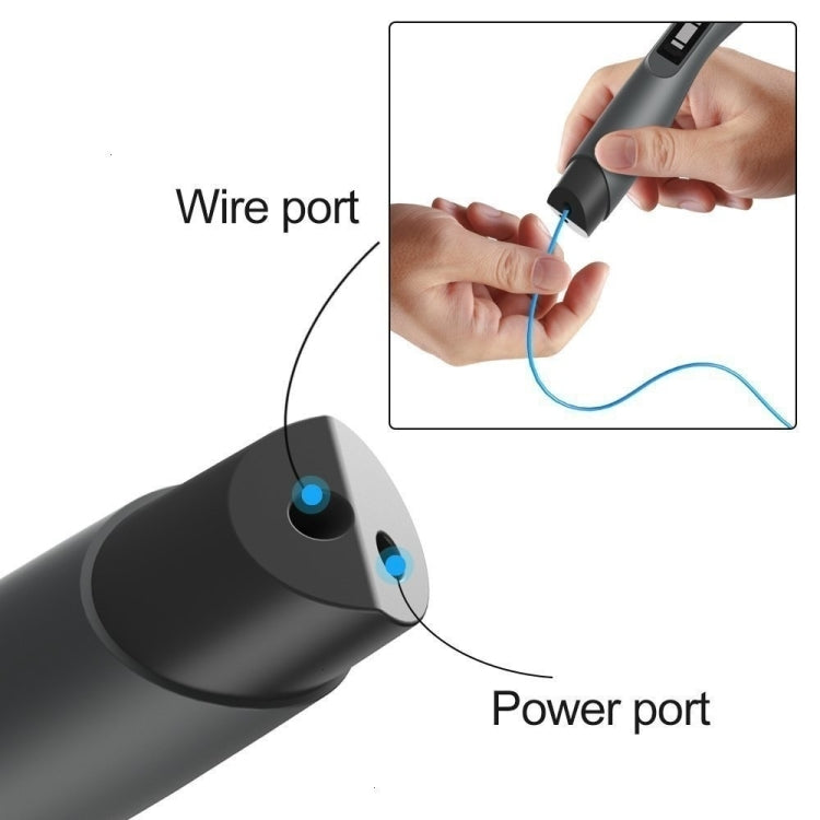 SL-300  3D Printing Pen 8 Speed Control High Temperature Version Support PLA/ABS Filament With UK Plug(Dark Blue) - Consumer Electronics by buy2fix | Online Shopping UK | buy2fix