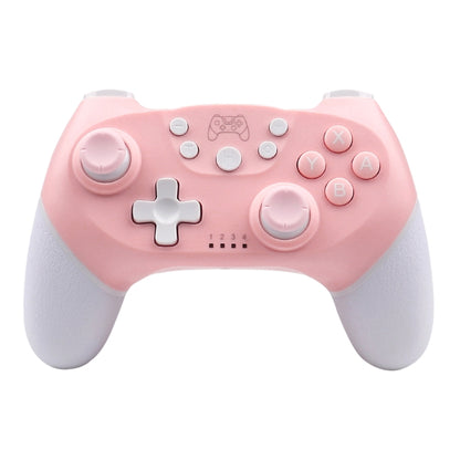 For Nintendo Switch Pro Wireless Bluetooth Handle with Macro Programming & Somatosensory Wake-up(White Pink) - Gamepads by buy2fix | Online Shopping UK | buy2fix