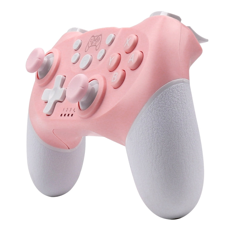 For Nintendo Switch Pro Wireless Bluetooth Handle with Macro Programming & Somatosensory Wake-up(White Pink) - Gamepads by buy2fix | Online Shopping UK | buy2fix