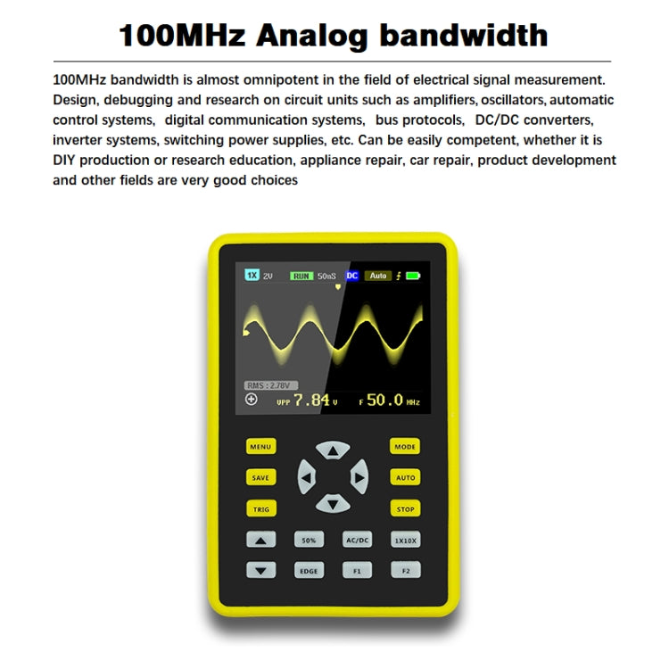 FNIRSI 2.4 Inch IPS Screen 100MHz Digital Oscilloscope(5012H) -  by FNIRSI | Online Shopping UK | buy2fix