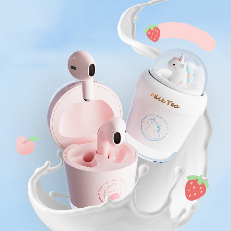 Y05 Cartoon Water Cup Shape Bluetooth Earphones Semi-in-ear HD Call Wireless Bluetooth Earphones(Pink) - Bluetooth Earphone by buy2fix | Online Shopping UK | buy2fix