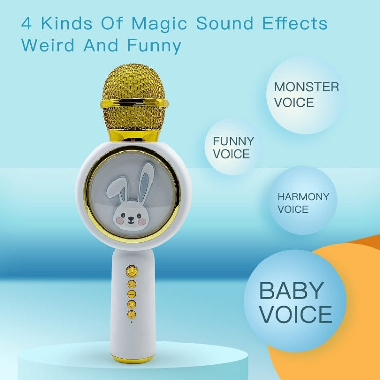 X6 Children Portable Bluetooth Light Microphone Audio All-in-One Machine(Milky White) - Microphone by buy2fix | Online Shopping UK | buy2fix