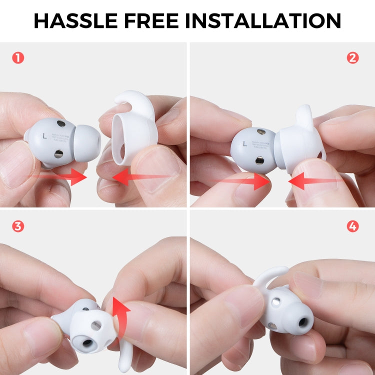 For Beats Studio Buds AhaStyle PT172 Earphone Silicone Ear Caps, Style: Earcap x 3+Case (White) - Anti-dust & Ear Caps by AhaStyle | Online Shopping UK | buy2fix