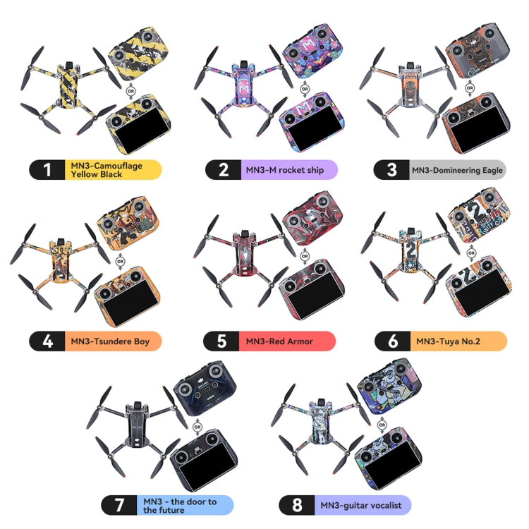 For DJI Mini 3 Pro Remote Control Body Sticker ,Spec: RC-N1 Without Screen(Camouflage) - Stickers by RCSTQ | Online Shopping UK | buy2fix