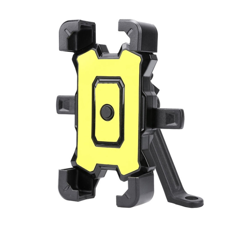 Electric Bike Motorcycle Bicycle Riding Shockproof Navigation Bracket, Color: Yellow For Rearview Mirror - Holders by buy2fix | Online Shopping UK | buy2fix