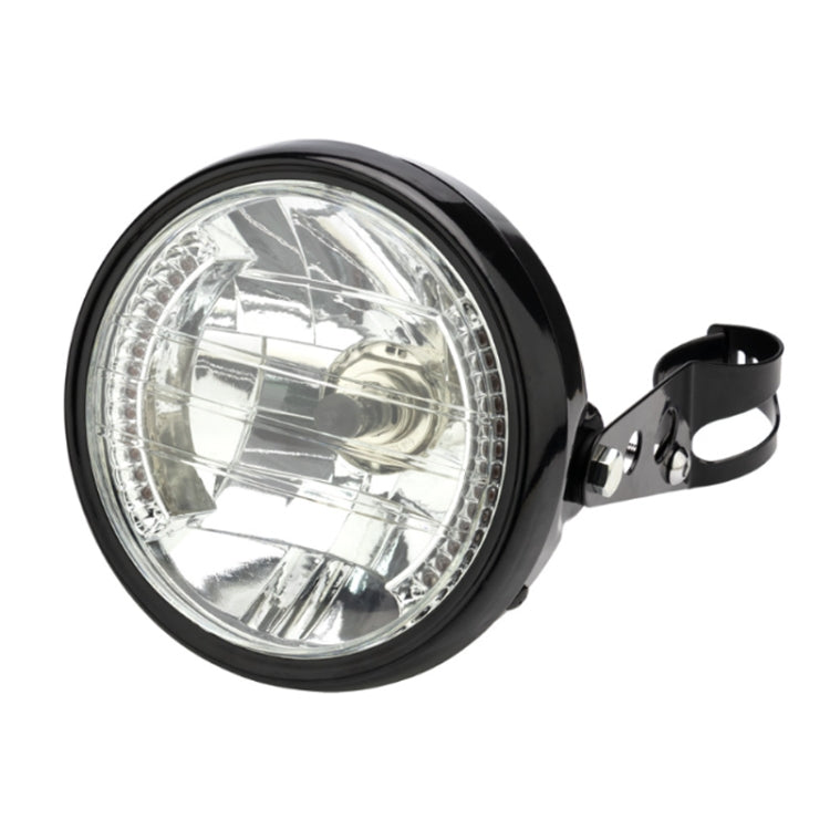 Motorcycle 7 Inch LED Headlamp Angel Ring Steering Function With Bracket(Shock Absorber Diameter 28-36mm) - Headlights by buy2fix | Online Shopping UK | buy2fix