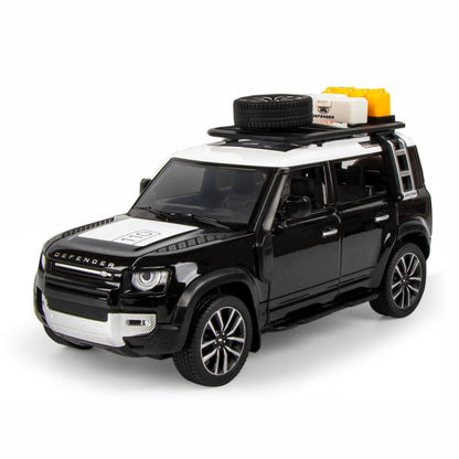 Simulation 1:24 7 Open Doors Alloy Off-Road SUV Car Sound Light Model Children Toy Ornament(Black) - Model Toys by buy2fix | Online Shopping UK | buy2fix