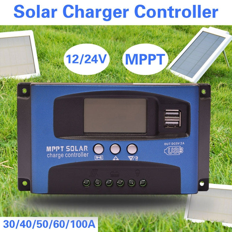 YCX-003 30-100A Solar Charging Controller with LED Screen & Dual USB Port Smart MPPT Charger, Model: 12/24/36/48/60V 40A - Others by buy2fix | Online Shopping UK | buy2fix