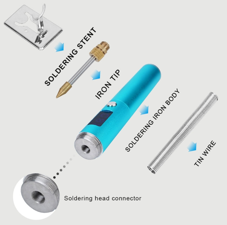 BS45 17-25W Wireless Soldering Iron with Adjustable Temperature LED Digital Display, Spec: B+C+K Tips - Electric Soldering Iron by buy2fix | Online Shopping UK | buy2fix