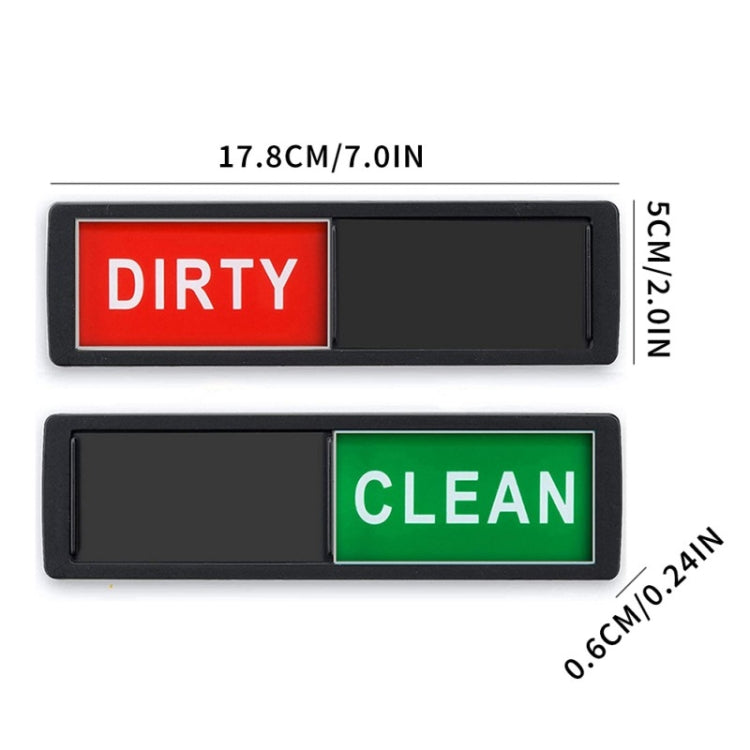 Dishwasher Magnet Clean Dirty Sign Double-Sided Refrigerator Magnet(Silver Wood Grain) - Dish Washers & Accessories by buy2fix | Online Shopping UK | buy2fix