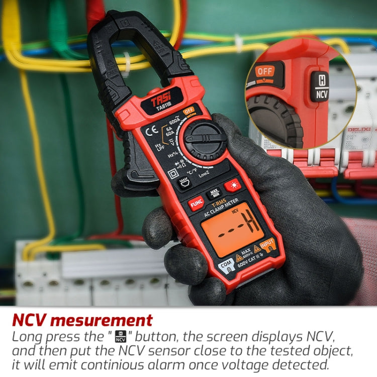 TASI TA811B Clamp Meter High Accuracy AC DC Voltage Ammeter - Digital Multimeter by TASI | Online Shopping UK | buy2fix