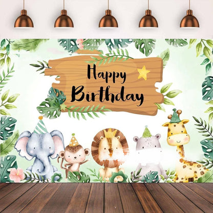 180x180cm Animal Kids Birthday Party Backdrop Cloth Tapestry Decoration Backdrop Banner Cloth -  by buy2fix | Online Shopping UK | buy2fix