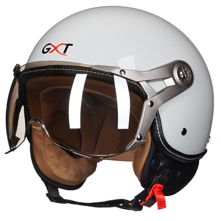 GXT Electric Vehicle Half Cover Helmet Four Seasons Retro Helmet, Size: M(Cold Gray) - Helmets by GXT | Online Shopping UK | buy2fix