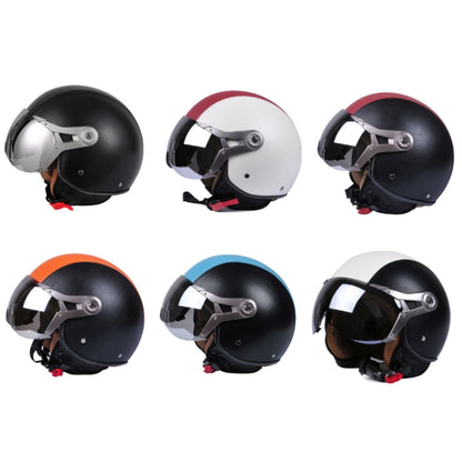 GXT Electric Vehicle Half Cover Four Seasons Retro Helmet, Size: L(Black) - Helmets by GXT | Online Shopping UK | buy2fix