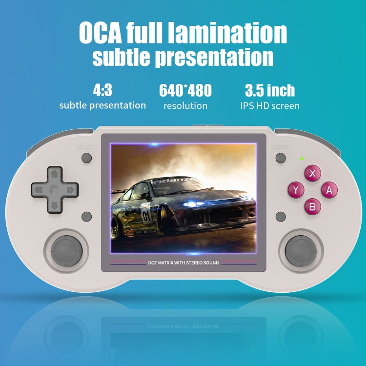 ANBERNIC RG353PS  3.5-Inch IPS Screen Handheld Game Console 2.4G/5G Wifi Linux System Game Player 16GB+64GB 10K Games(Transparent White) - Pocket Console by ANBERNIC | Online Shopping UK | buy2fix