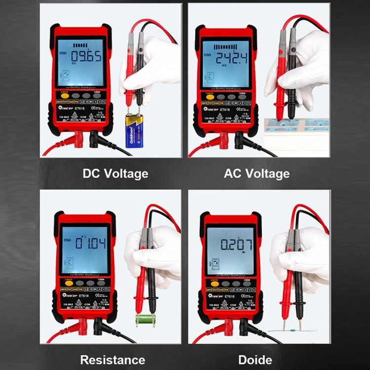 TOOLTOP 600m/1968ft Network Cable Length 2 in 1 Network Cable Finder Multimeter(7 pcs/set) - Digital Multimeter by TOOLTOP | Online Shopping UK | buy2fix