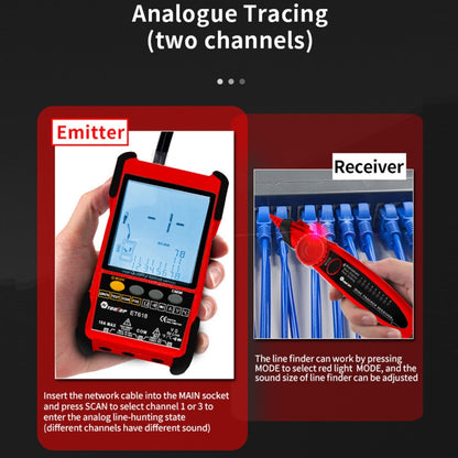 TOOLTOP 600m/1968ft Network Cable Length 2 in 1 Network Cable Finder Multimeter(7 pcs/set) - Digital Multimeter by TOOLTOP | Online Shopping UK | buy2fix