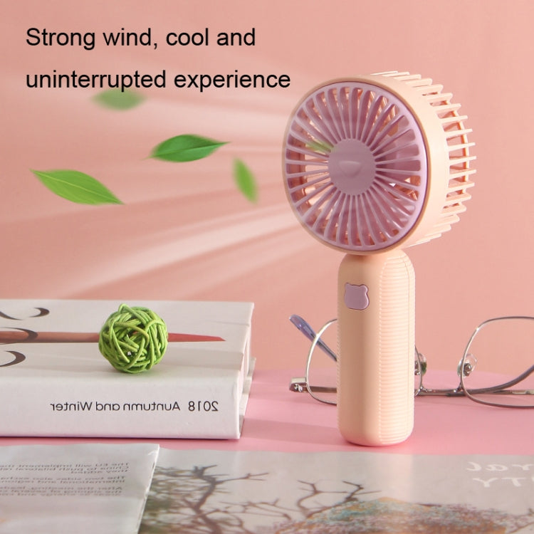 Handheld USB Charging Portable Desktop Small Electric Fan(Pink) - Electric Fans by buy2fix | Online Shopping UK | buy2fix