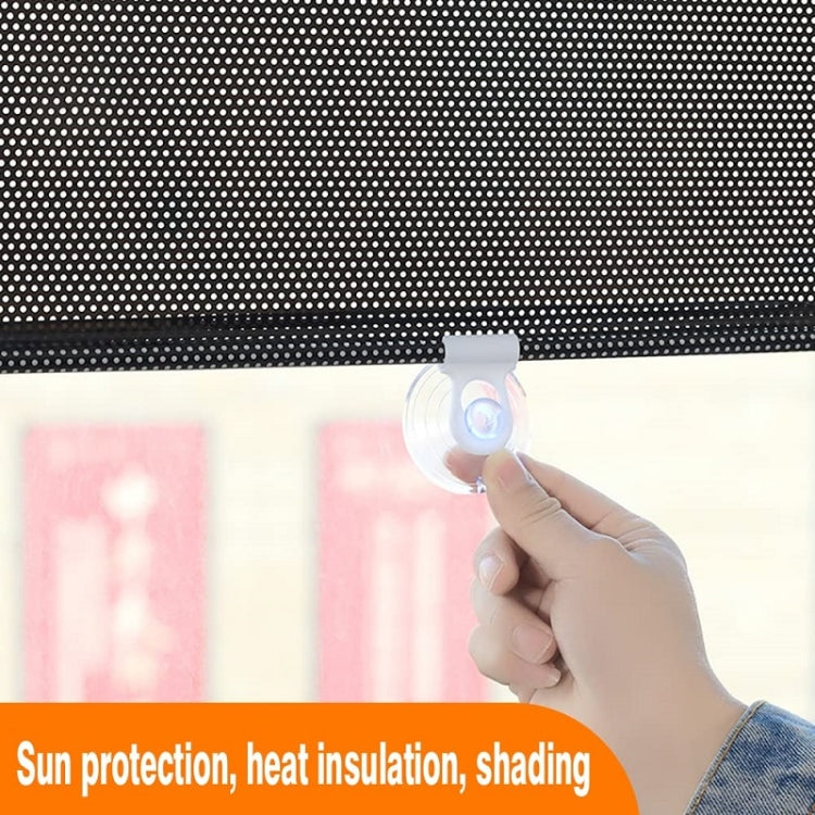 45x125cm Mesh Black Suction Cup Telescopic Car Sun Protection Blackout Curtain - Window Foils & Solar Protection by buy2fix | Online Shopping UK | buy2fix