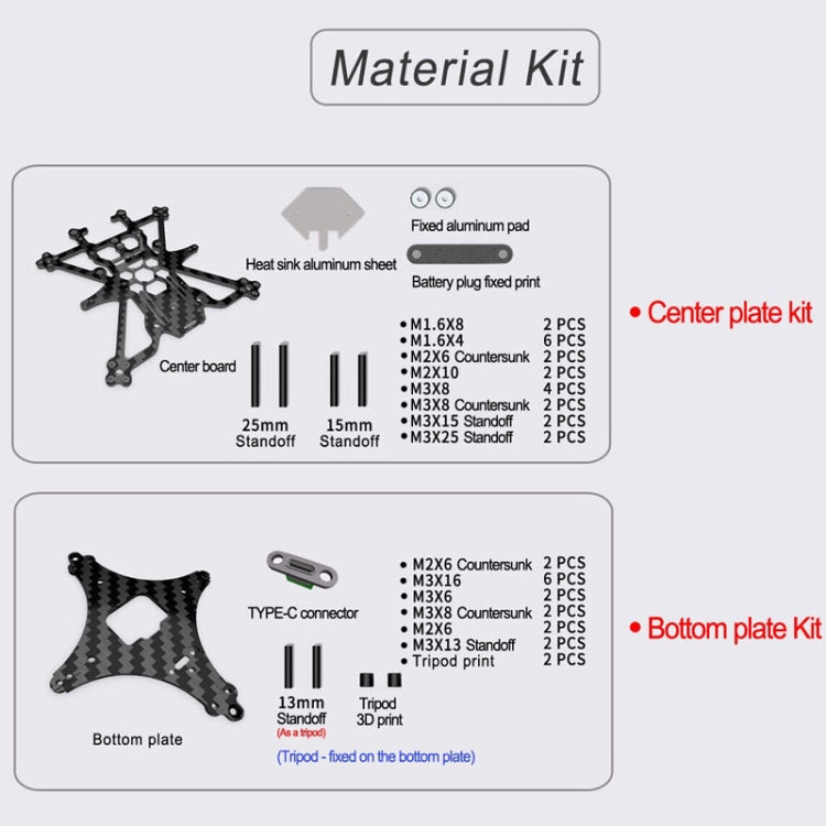 Suitable for DJI Avata 3.5-inch Upgrade Frame Kit, Style: Rack+4 Motors -  by buy2fix | Online Shopping UK | buy2fix