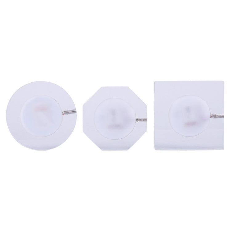 100x10mm Square USB Charging LED Light Up Acrylic Coaster Transparent Crystal Base(White Light) - Car Drink Holders by buy2fix | Online Shopping UK | buy2fix