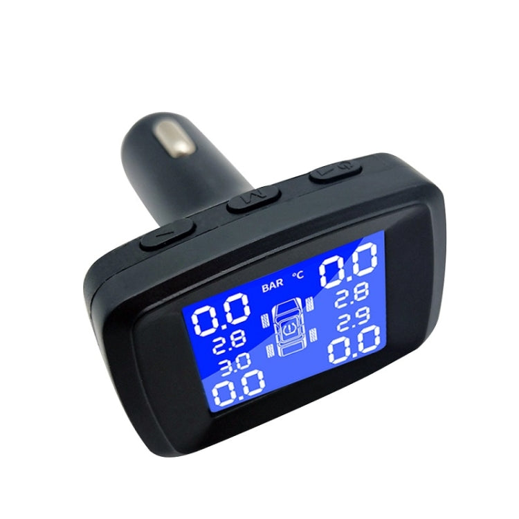 Four-wheel Simultaneous Display Cigarette Lighter Type Tire Pressure Monitoring Detector, Specification: External - Tire Pressure Gauges by buy2fix | Online Shopping UK | buy2fix