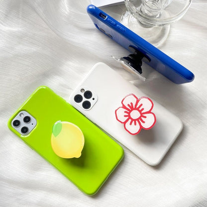 5pcs Sunflower Drip Glue Airbag Mobile Phone Holder(Pink Flower) - Ring Holder by buy2fix | Online Shopping UK | buy2fix