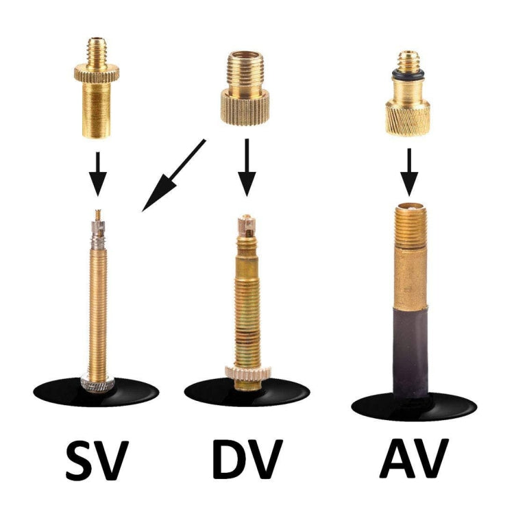 25 in 1 SV/AV/DV Bicycle Valve Adapter Set Bike Ball Pump Accessories - Tire Valve Caps by buy2fix | Online Shopping UK | buy2fix