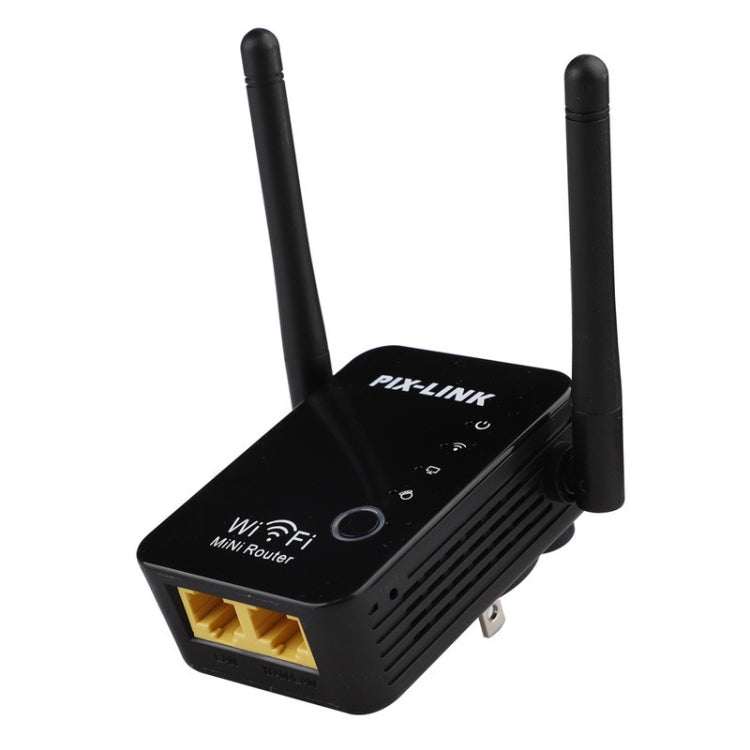 PIX-LINK 2.4G 300Mbps WiFi Signal Amplifier Wireless Router Dual Antenna Repeater(US Plug) - Wireless Routers by PIX-LINK | Online Shopping UK | buy2fix