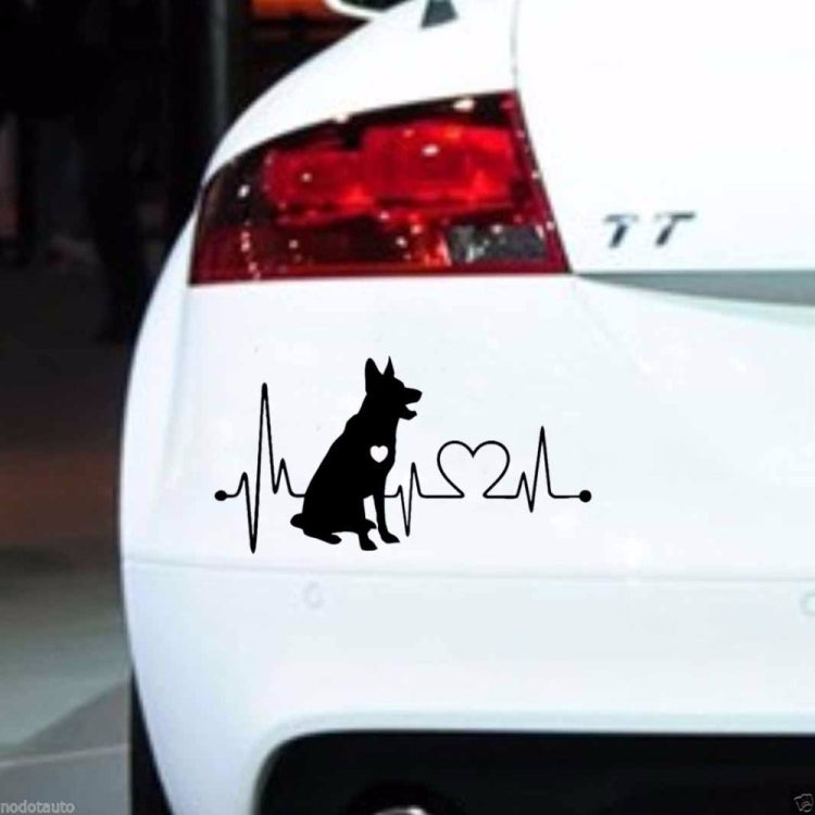 10pcs German Shepherd Cartoon Animal Car Sticker(White) - Decorative Sticker by buy2fix | Online Shopping UK | buy2fix