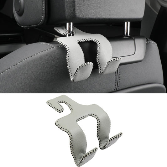 Car Double Hook Stainless Steel Rear Headrest Mobile Phone Holder(Gray) - Auto Fastener & Clips by buy2fix | Online Shopping UK | buy2fix