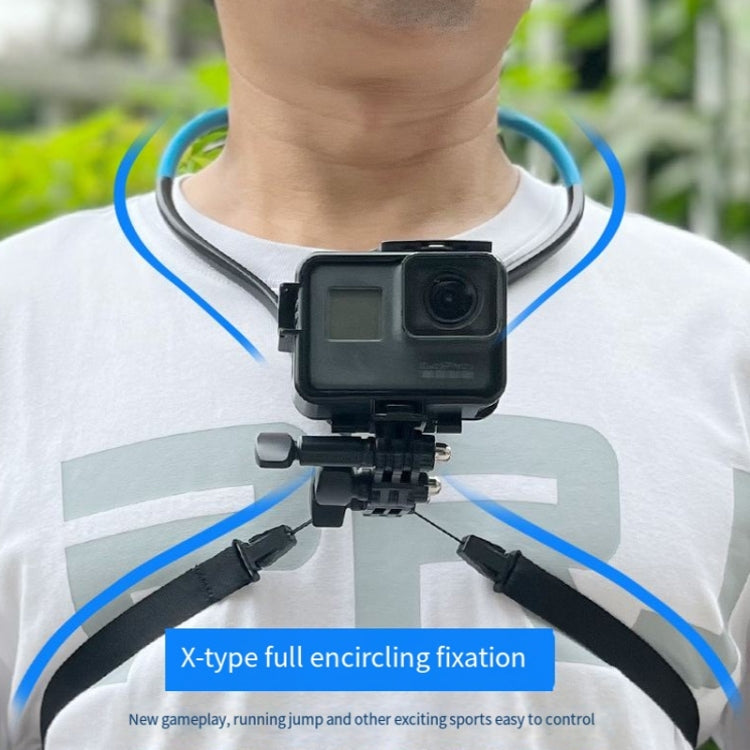 TUYU Camera Neck Holder Mobile Phone Chest Strap Mount  For Video Shooting//POV, Spec: Standard (Blue) - Stand by buy2fix | Online Shopping UK | buy2fix