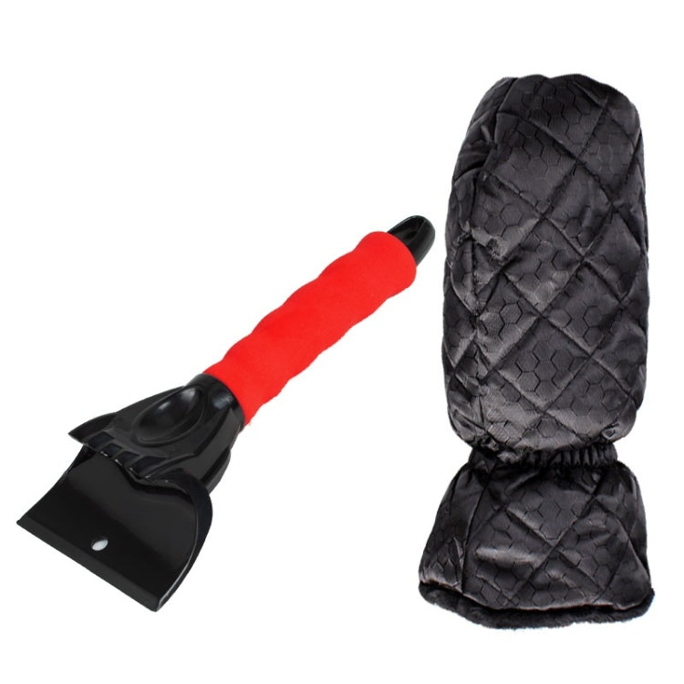 Vehicle Mounted Snow Shovel De-Icer Cleaning Tool, Color: Red+Gloves - Ice Scraper by buy2fix | Online Shopping UK | buy2fix