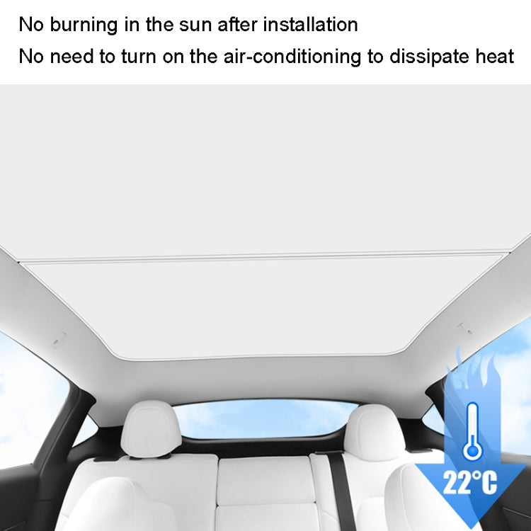 2pcs /Set For Tesla Model Y Ice Crystal Sunshade Car Roof Front And Rear Sunroof Shade(Black) - Window Foils & Solar Protection by buy2fix | Online Shopping UK | buy2fix