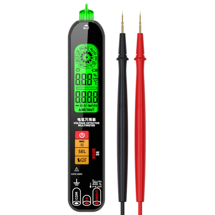 BSIDE S6 Smart Digital Multimeter Current Test Pen Capacitance Temperature Voltage Detector(Charging Model) - Digital Multimeter by BSIDE | Online Shopping UK | buy2fix